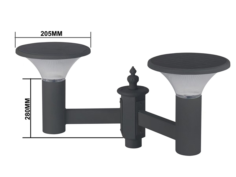 PY-SG018-16W Солнечная садовая лампа с двойной лампочкой PY-SG018-16W Солнечная садовая лампа с двойной лампочкой